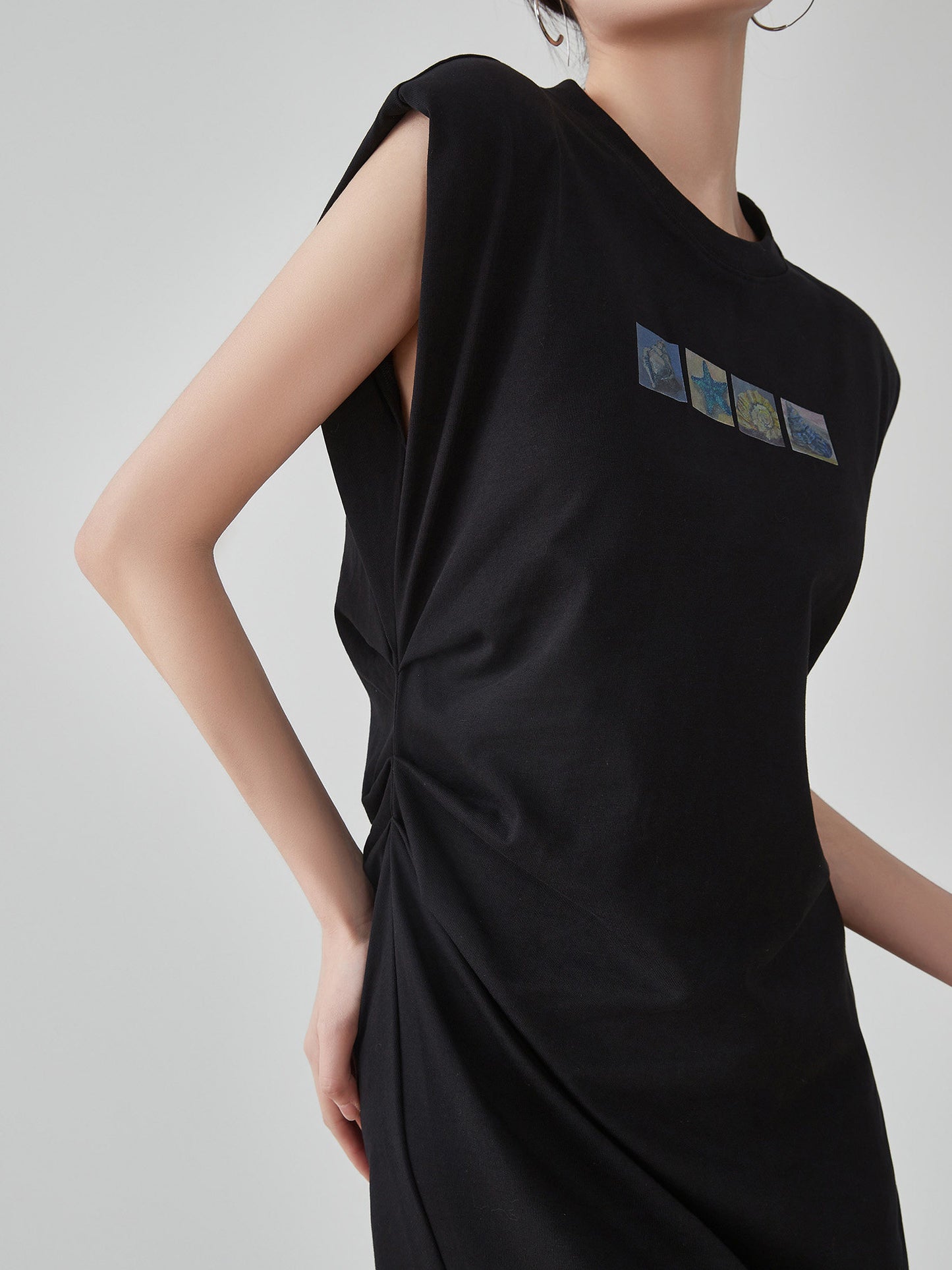 One-Point Logo Long Dress FER0307