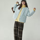Wave Quilting Collarless Jacket AMU0045