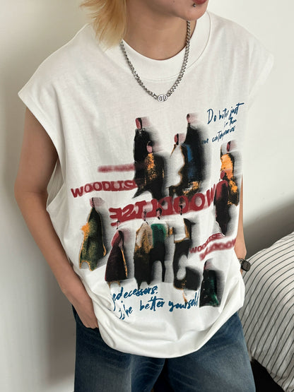 Retro Print Loose T-Shirt FRC0001