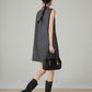 Collar Sleeveless Mid-Length Dress FER0083
