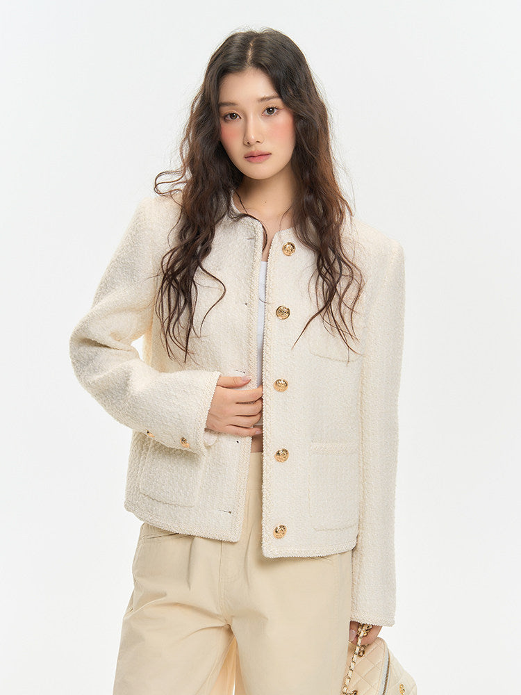 Chunky Tweed Short Jacket KIP0005