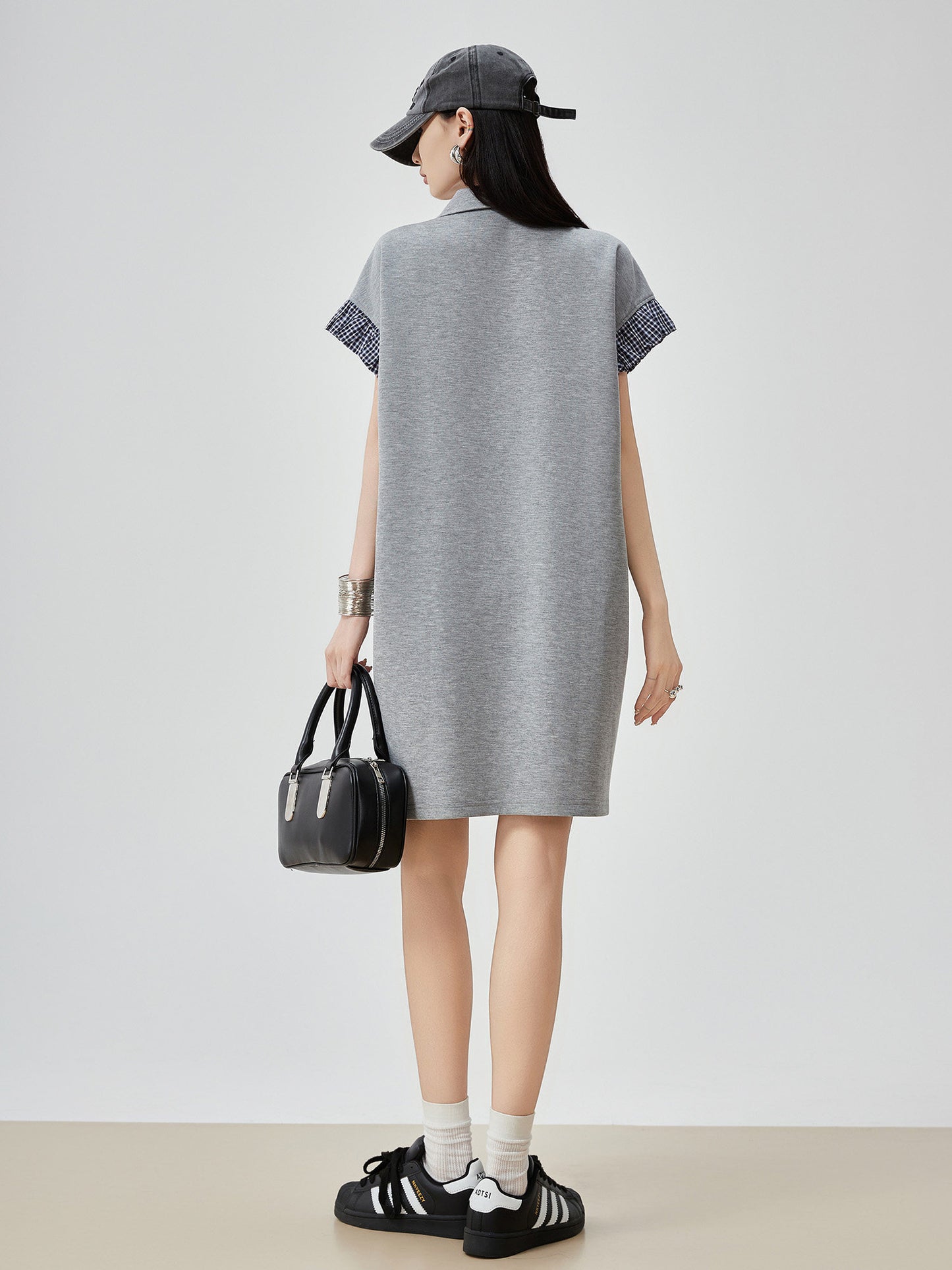 Gingham Check Polo Sweat Dress FER0206