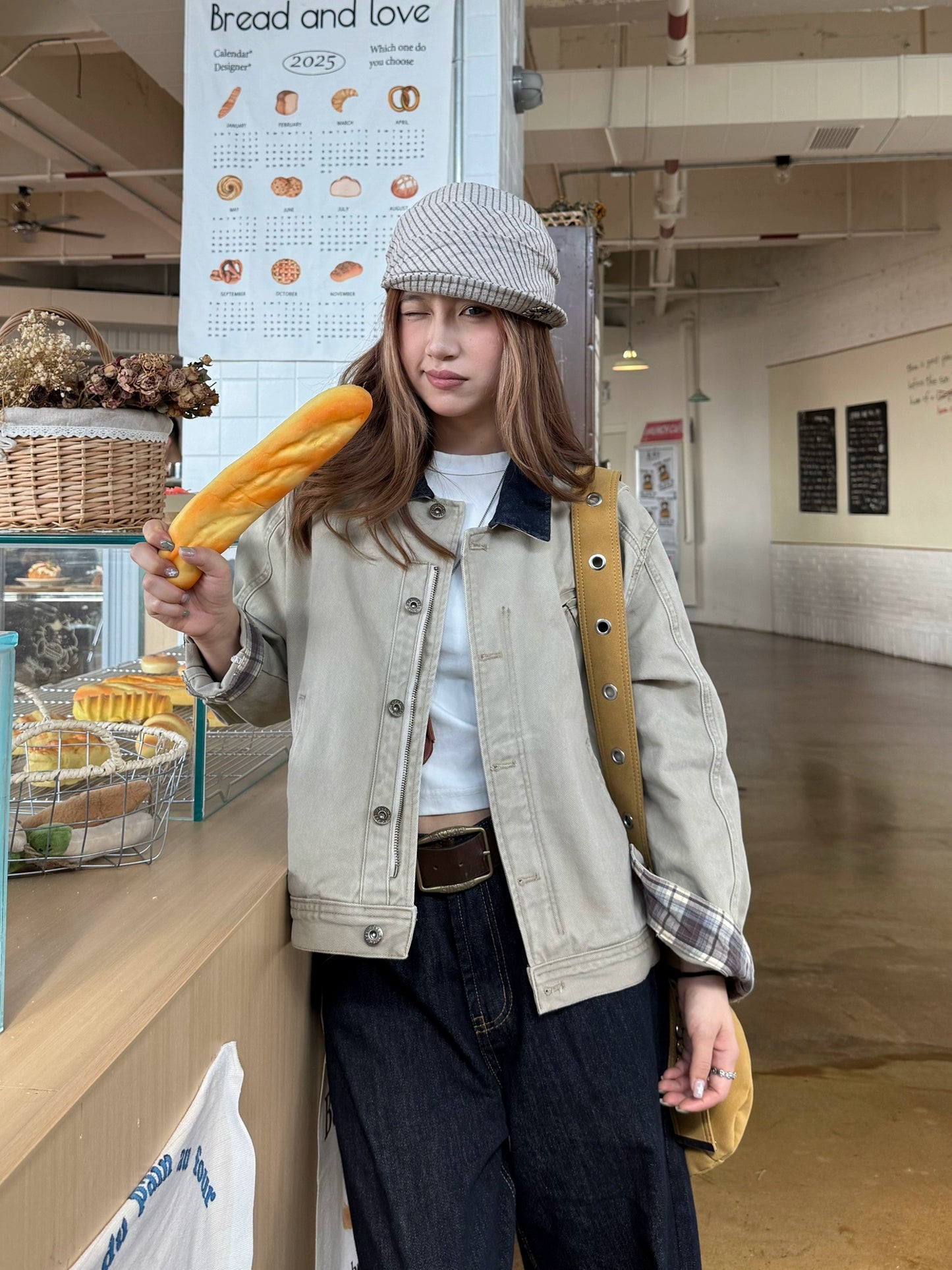 Denim Collar Work Jacket CYE0062