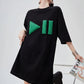 3D Motif T-Shirt Dress FER0214