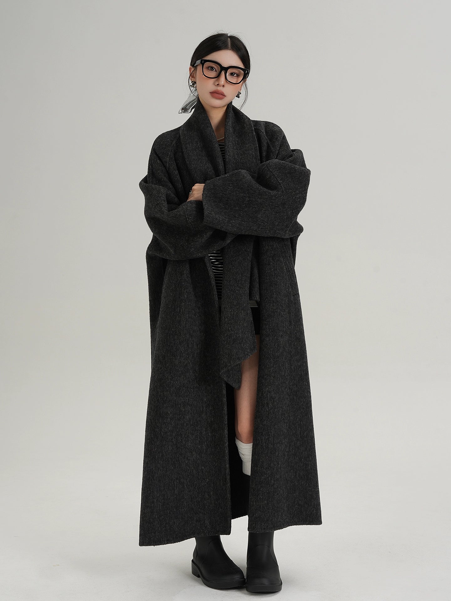 Scarf Long Wool Coat SRS0408