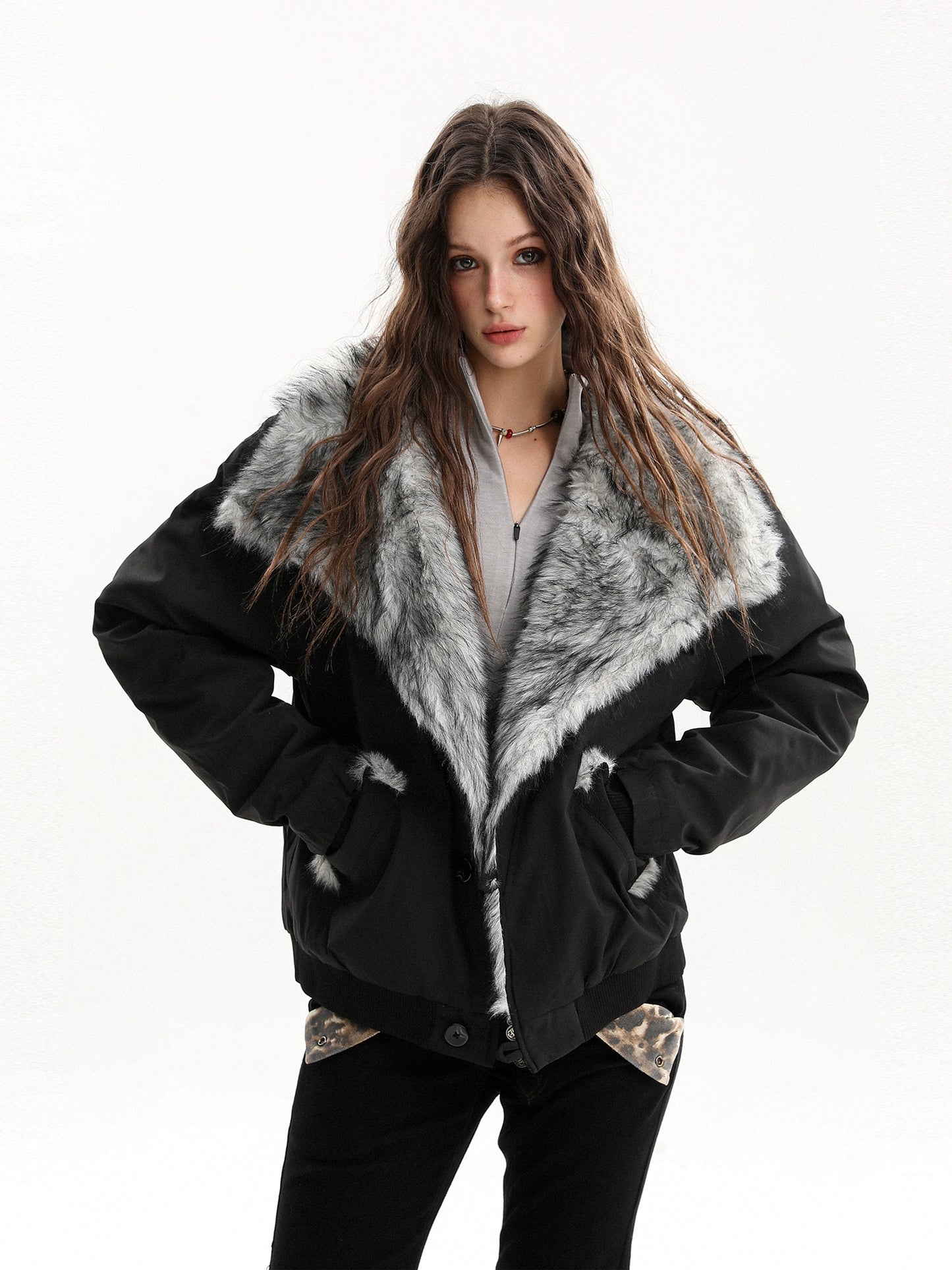 Big Collar Fleece Jacket BGS0040