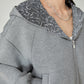 Gray Sequin Hood Jacket / A-Line Half Skirt  FER0039