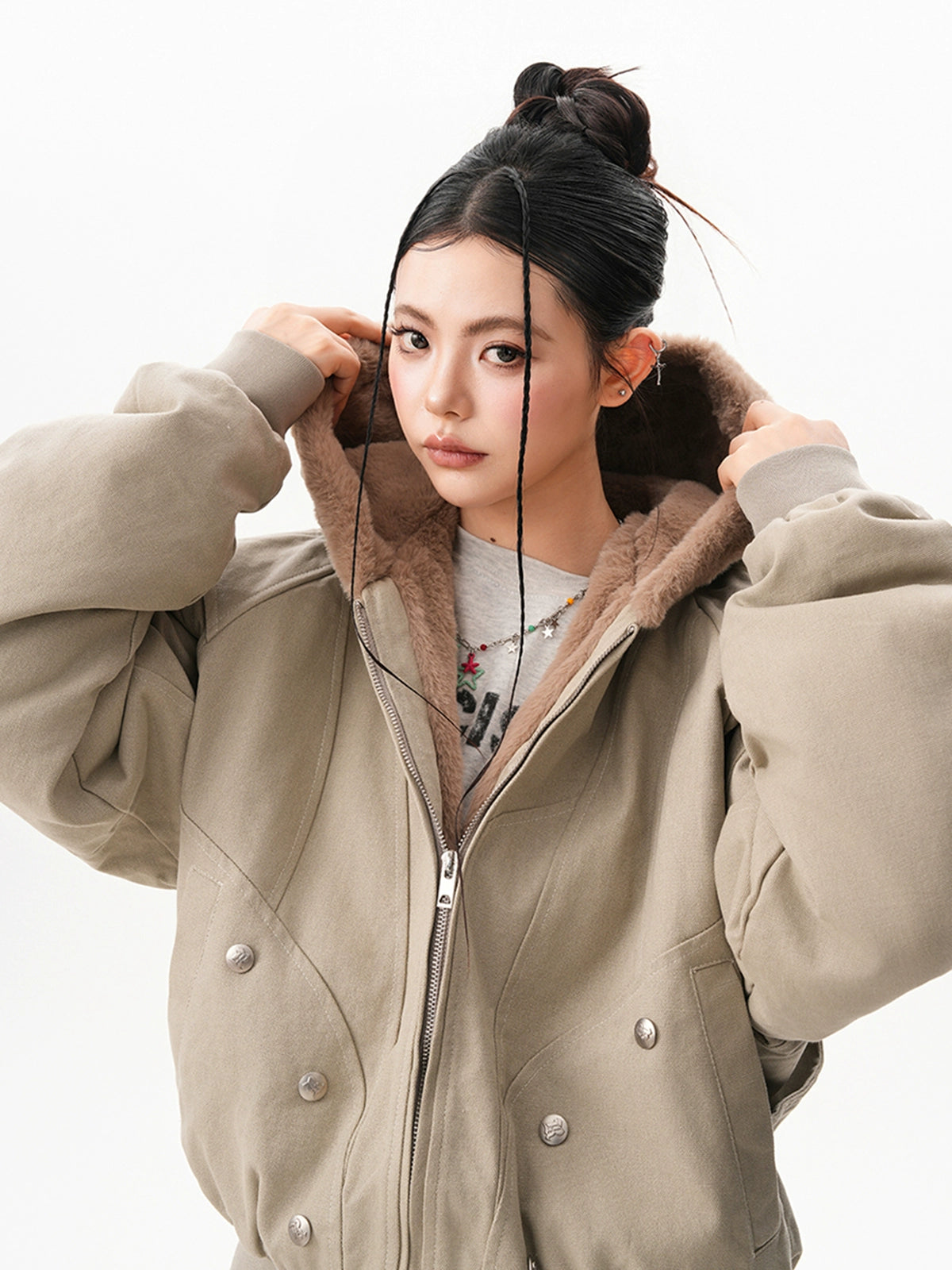 Inner Fleece Zip-up Hoodie BWA0009