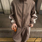 Vintage Plaid Stand Collar Jacket / Casual Pants WWP0017