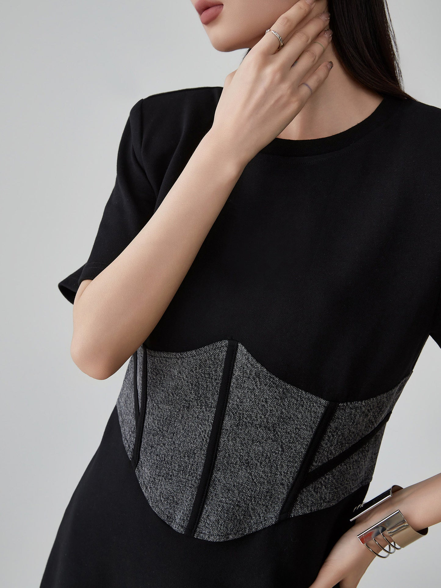 Corset Detail Mini Dress FER0196