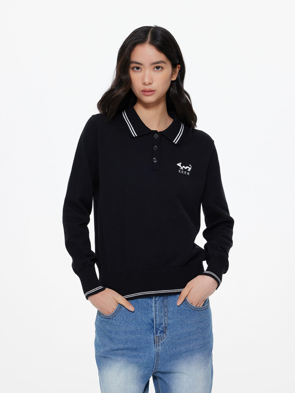 Puppy Polo Knit Top UDS0008