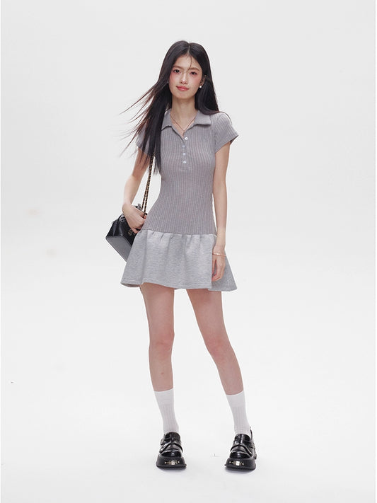 Polo Rib Knit Dress AMO0002