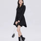 Fitted Long-Sleeve Shirt Mini Dress SHN0056