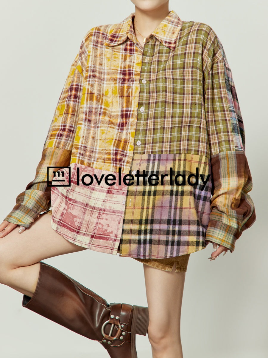 Patchwork Design Shirt LLA0246