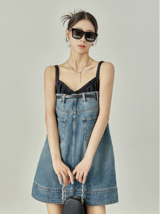 Denim Docking Cami Dress LLA0089