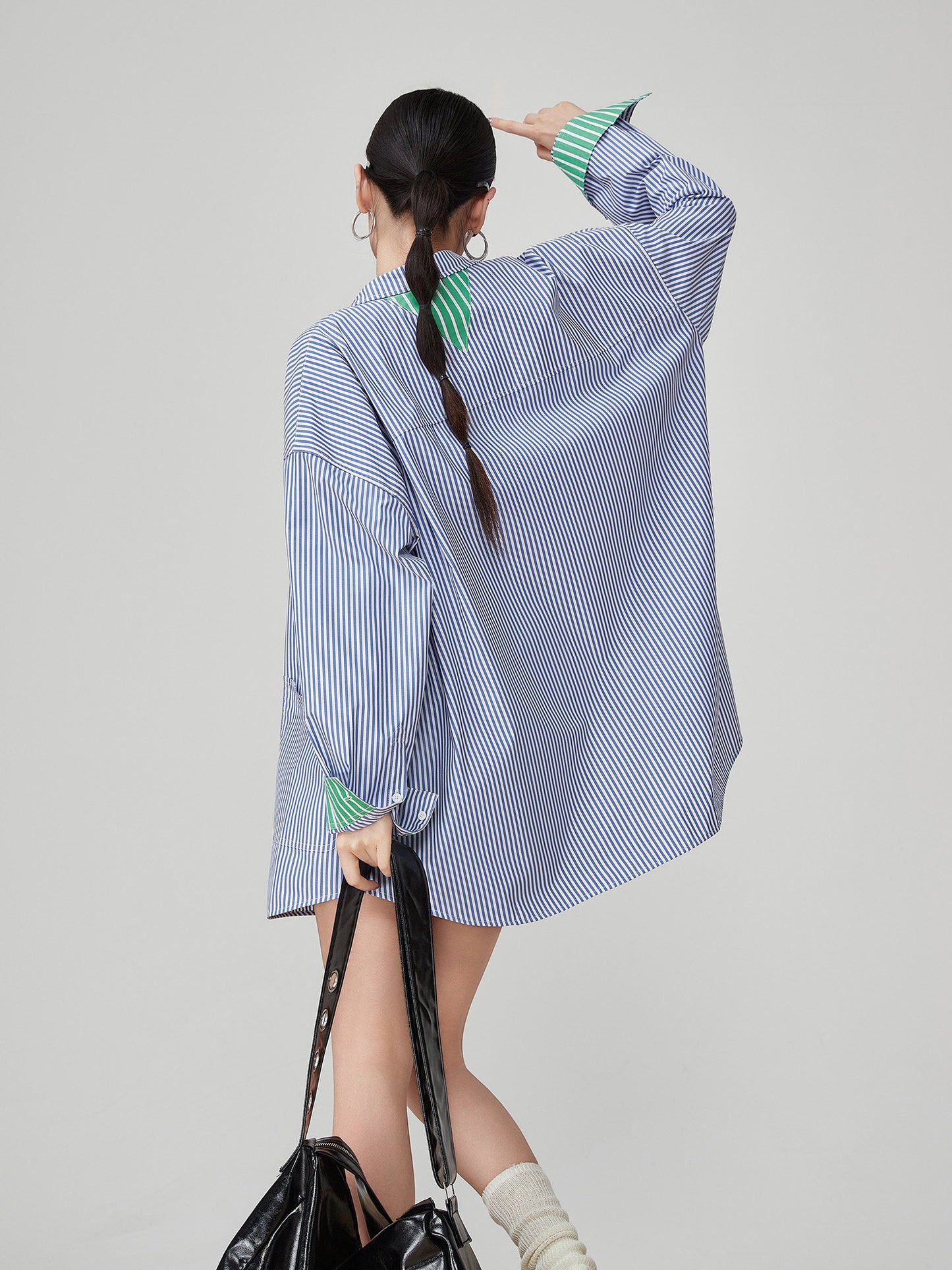 Blue Striped Long-Sleeve Shirt FER0182
