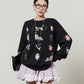 Unique Design Sweatshirt / Balloon Mini Skirt LLA0643