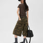 Retro Camouflage Cargo Cropped Shorts JHQ0006