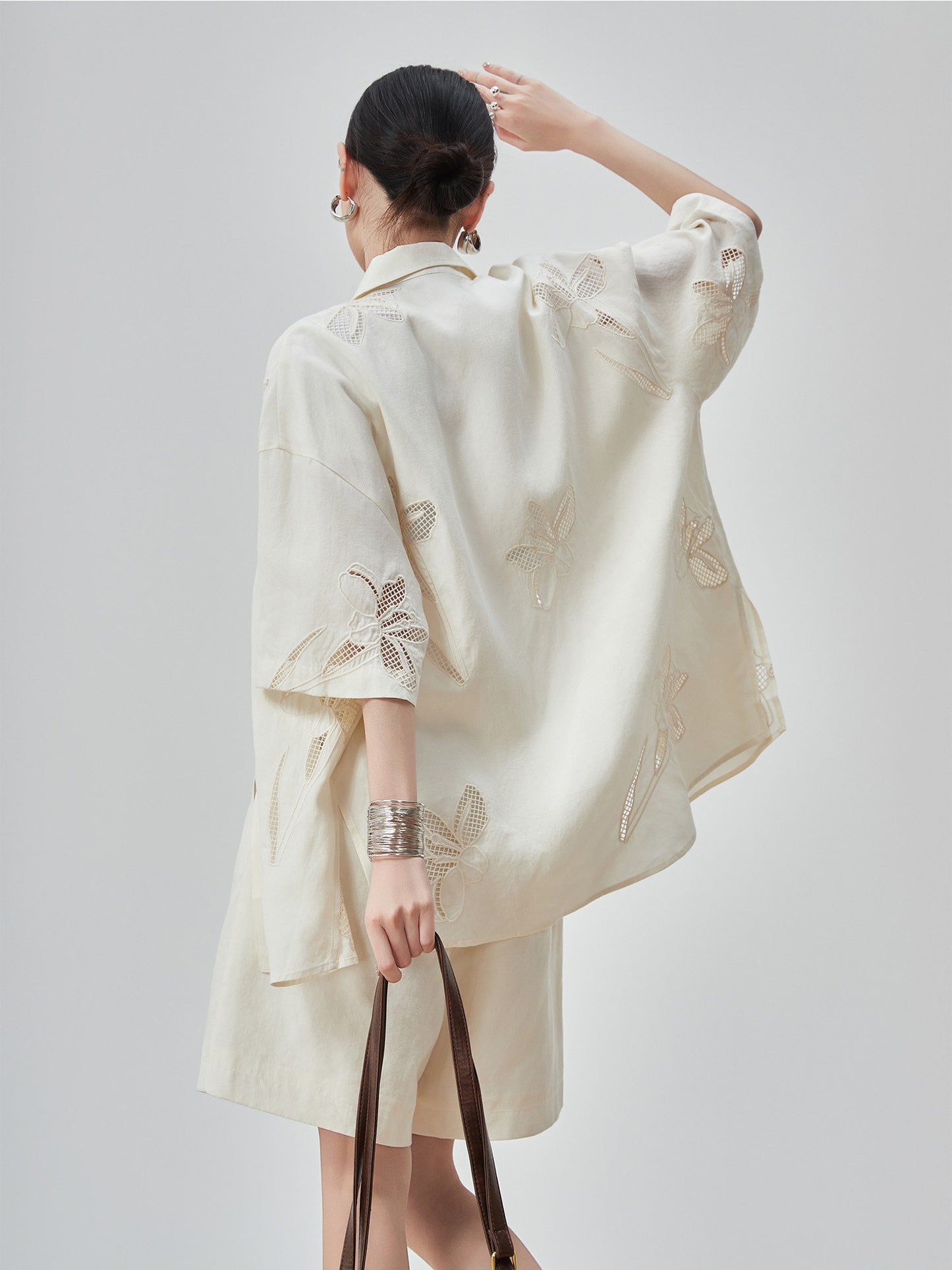 Botanical Embroidery Shirt / Shorts FER0116