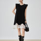 Lace Switching Asymmetry Dress FER0139