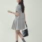 Checked Pleated Mini Dress AMU0003