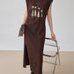 Brown Sleeveless Maxi Dress FER0301