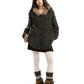 Fur Hood Loose Knit Cardigan BGS0028