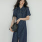 Floral Denim Shirt Dress VAS0088