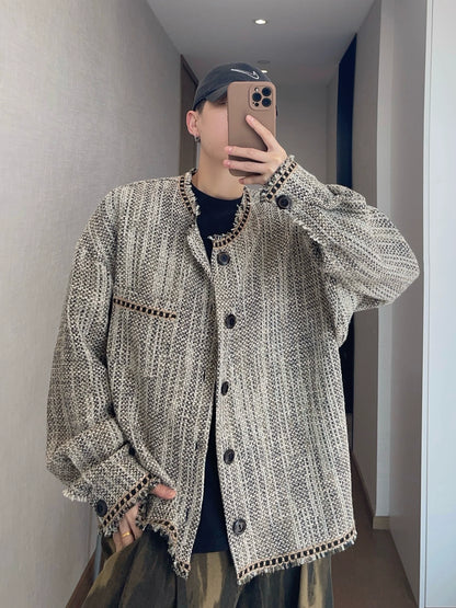 Round-Neck Tweed Jacket DAZ0005
