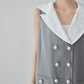 Double-Button Flare Mini Dress FER0093
