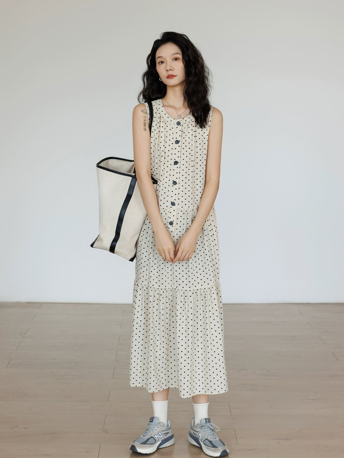 Polka Dot Tiered Dress VAS0036