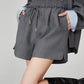 Gray Collared Long-Sleeve Shirt / Shorts FER0064