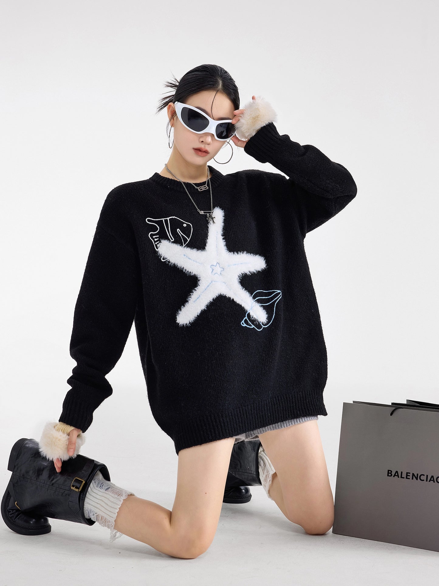 Starfish Round Neck Knit ICM0102