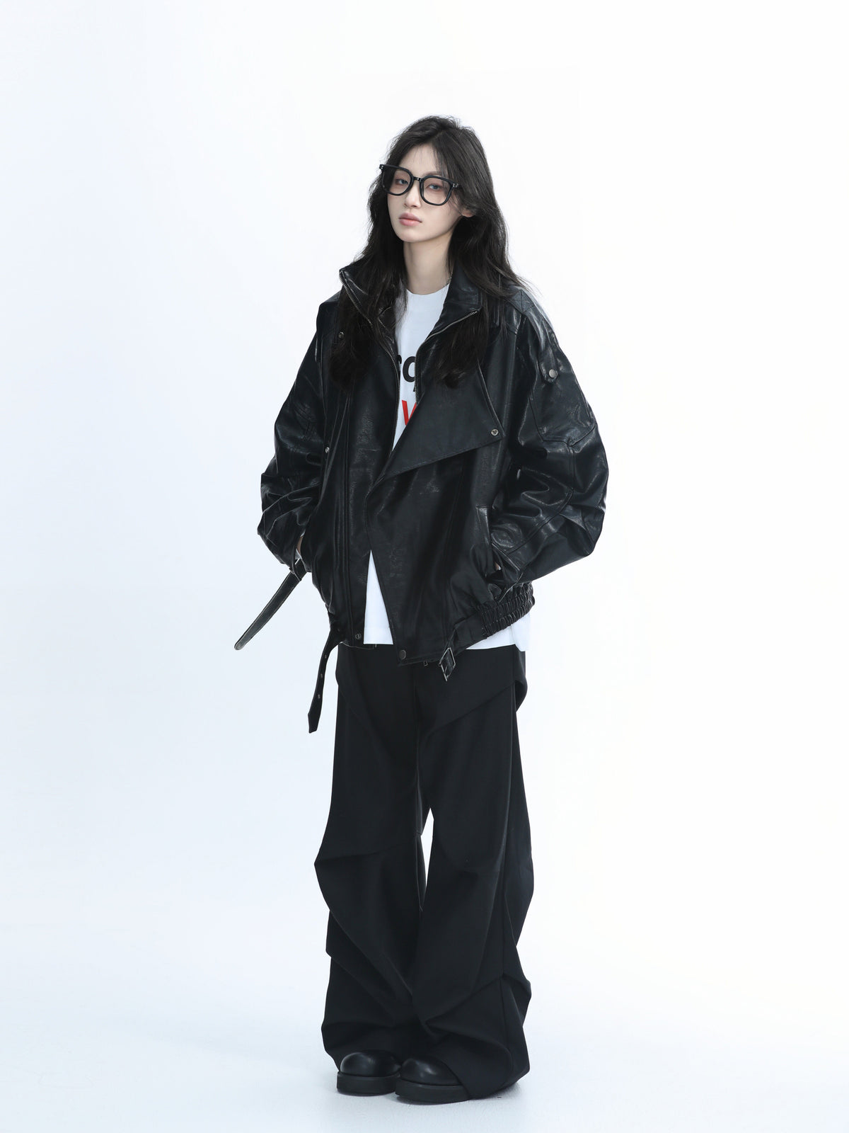 Oversized Leather Jacket WLS0011