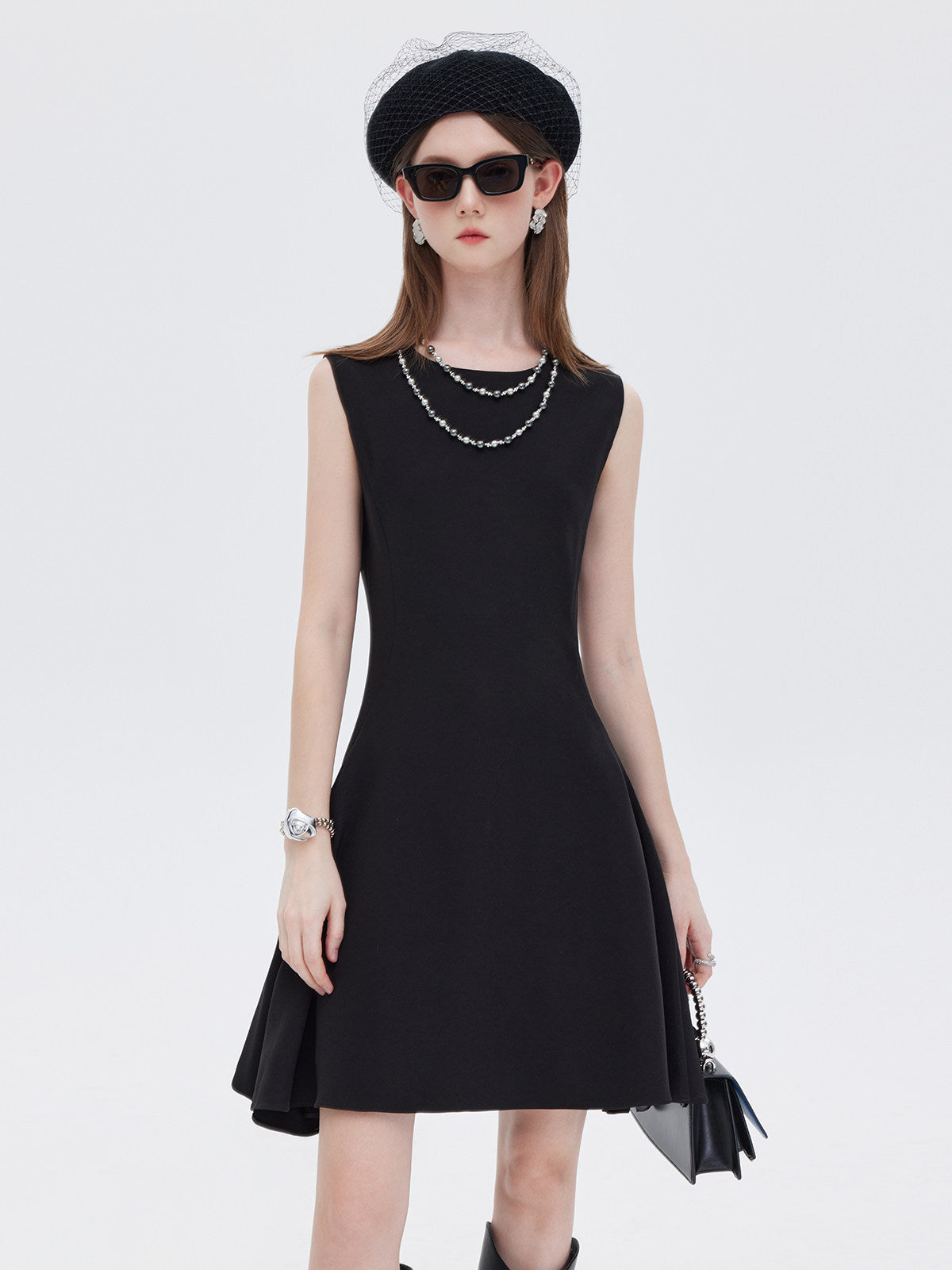 Asymmetry Sleeveless Dress SHN0018