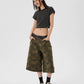 Retro Camouflage Cargo Cropped Shorts JHQ0006