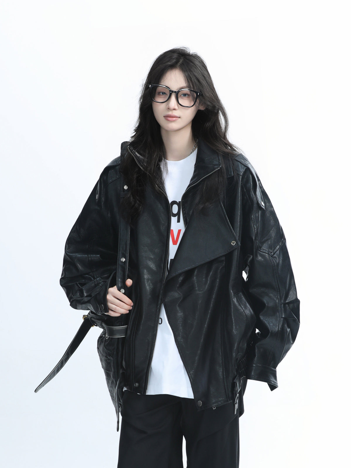 Oversized Leather Jacket WLS0011