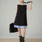 Striped Patchwork Sleeveless Vest Dress FER0066