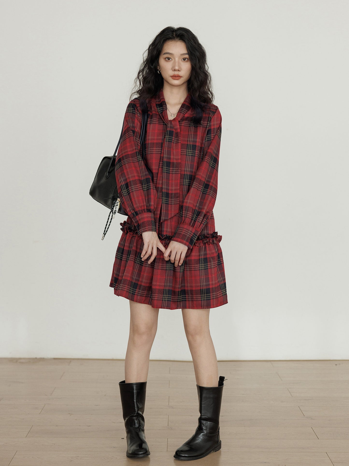 Vintage Plaid Dress VAS0186