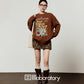 Tiger Print Knit Top / Leopard Mini Skirt LLA0632