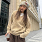 V-Neck Shaggy Knit Top CYE0028