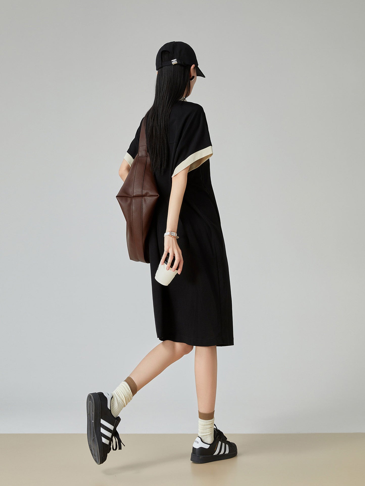 Bicolor Polo Mini Dress FER0122