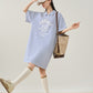 Striped Polo Shirt Mini Dress FER0296