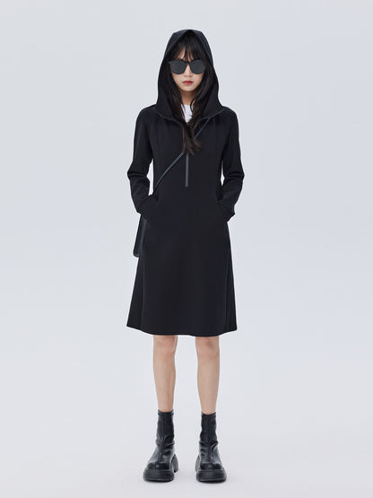 Zip-Up Long Sleeve Dress SHN0017