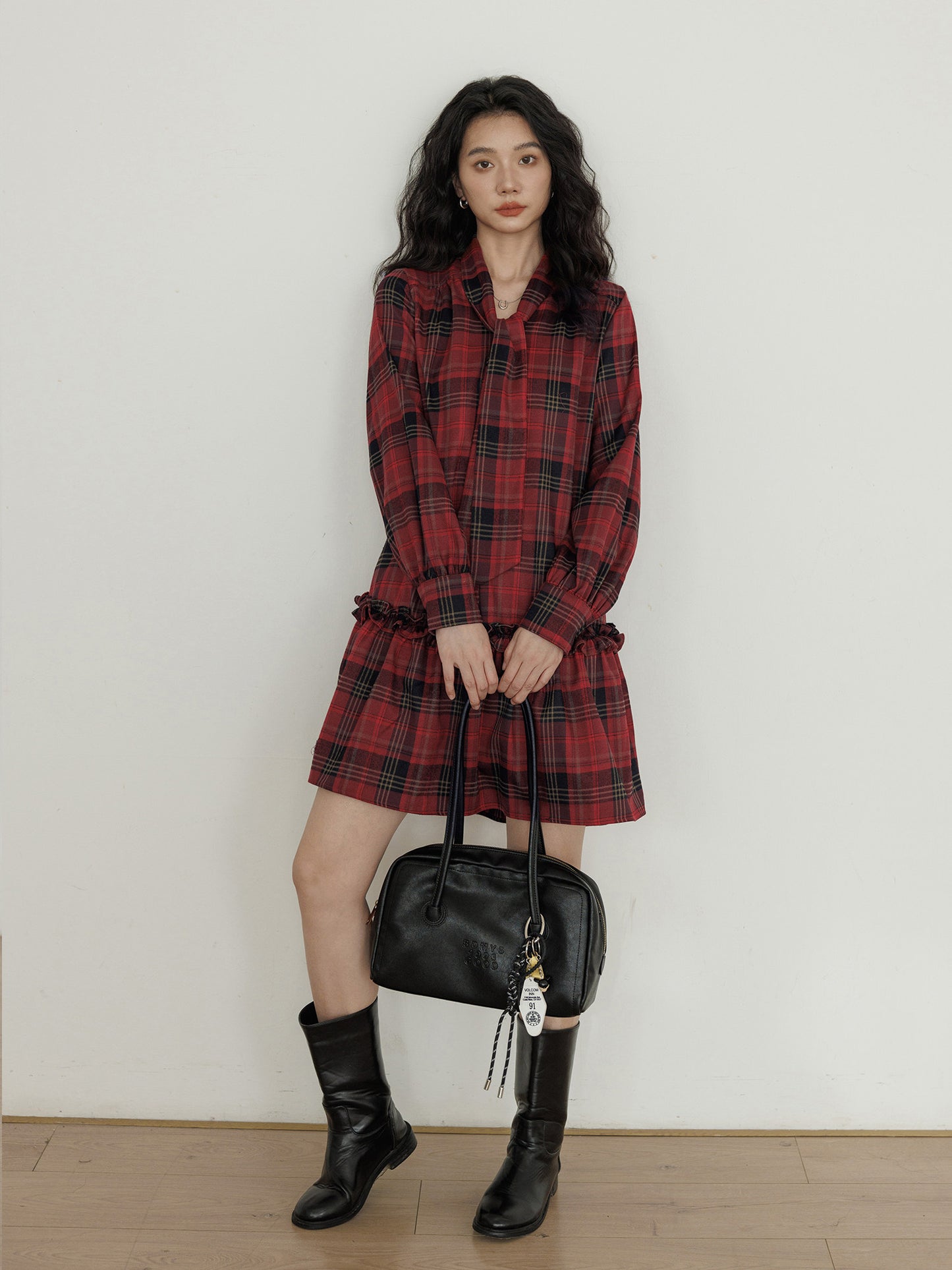 Vintage Plaid Dress VAS0186