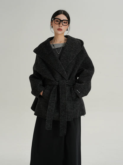 Open Collar Long Coat SRS0414