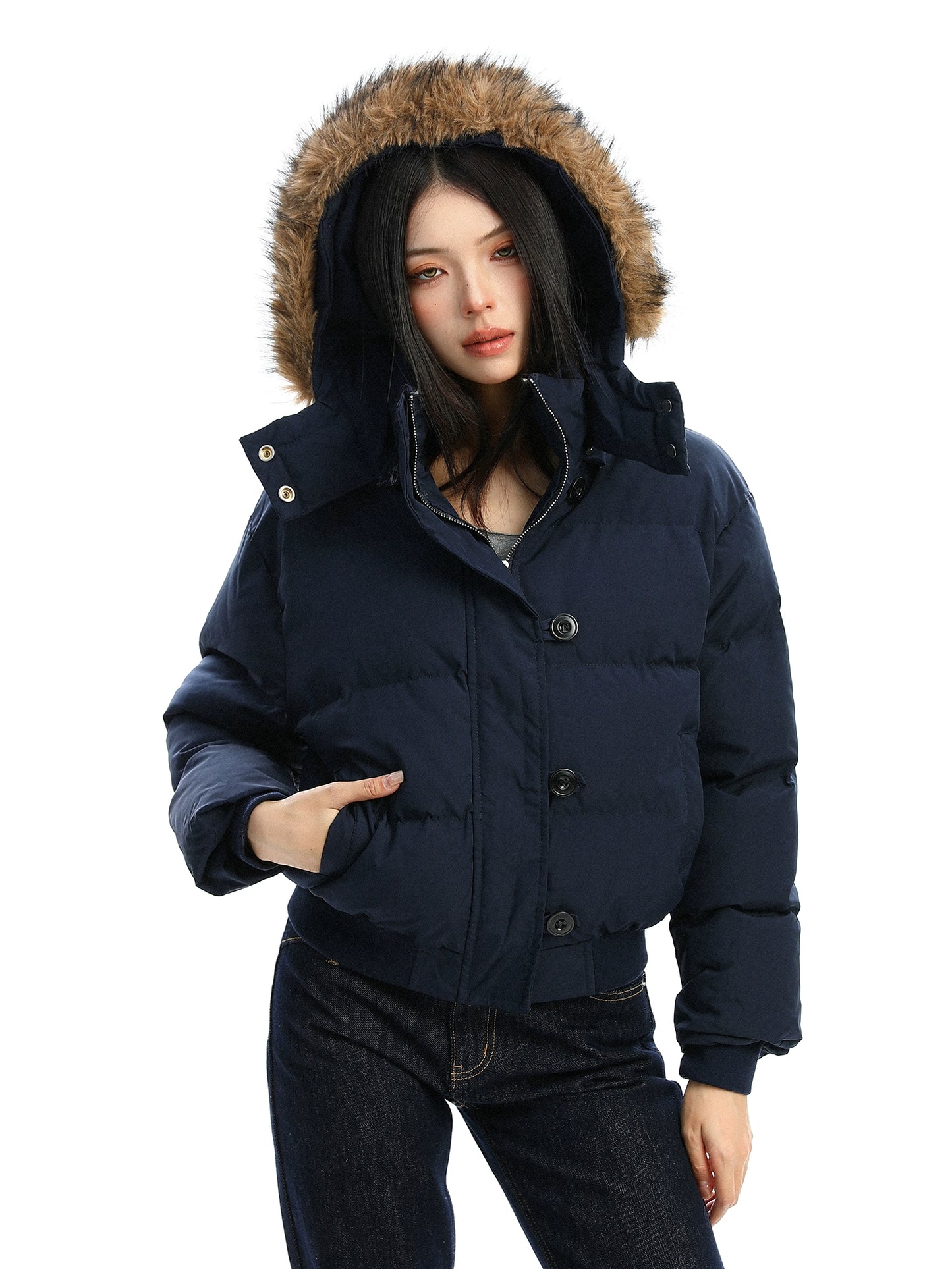 Fur Hood Compact Down Jacket BGS0029