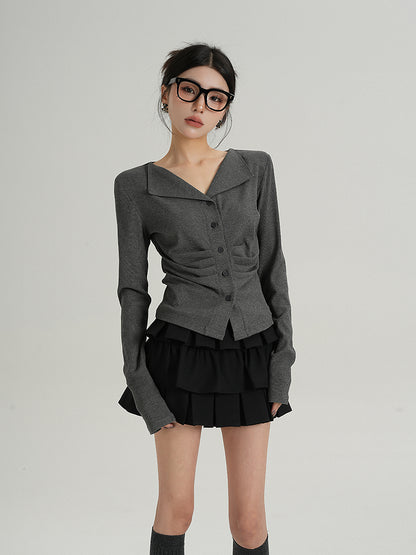 V-Neck Slim Tops SRS0330