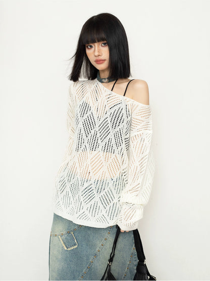 Openwork Knitted Tops ZRS0055