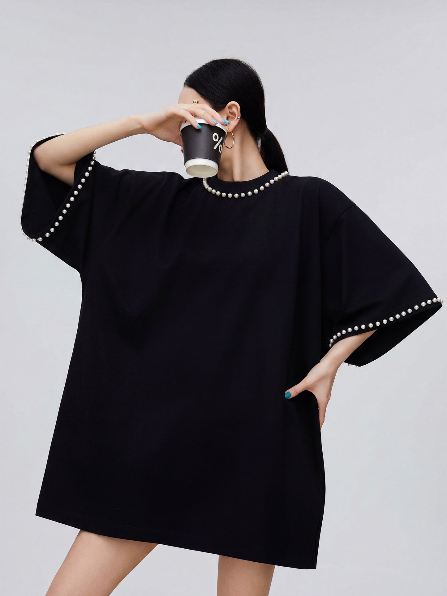 Pearl Bijou T-Shirt Dress FER0258